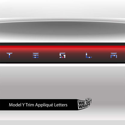 Space Droid Tesla Emblem Decals (Front + Back) | Model Y - Tesla Emblems
