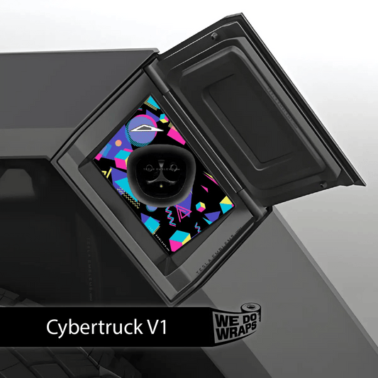 Rad 80s Tesla Charge Port Wrap | Cybertruck - Tesla Emblems