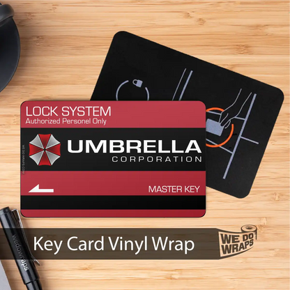 Resident Evil Umbrella Corp. Security | NFC Key Card Wrap - Tesla Emblems