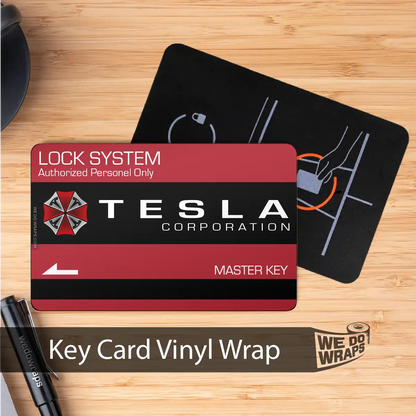 Resident Evil Umbrella Corp. Security | NFC Key Card Wrap - Tesla Emblems