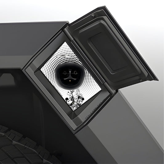 Retro Mickey & Friends Tesla Charge Port Wrap | Cybertruck - Tesla Emblems