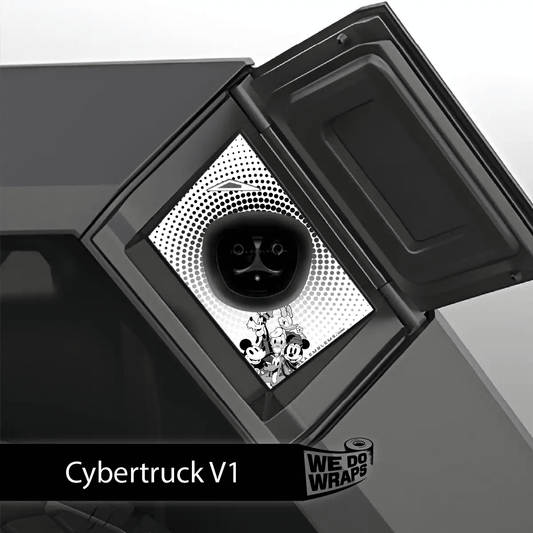 Retro Mouse Tesla Charge Port Wrap | Cybertruck - Tesla Emblems