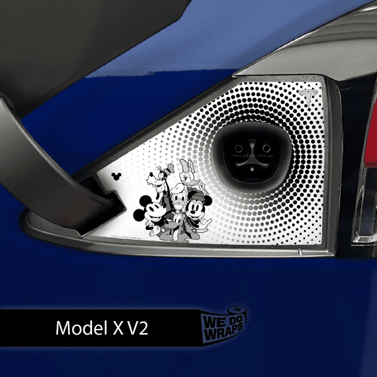 Retro Mouse Tesla Charge Port Wrap | Model X - Tesla Emblems
