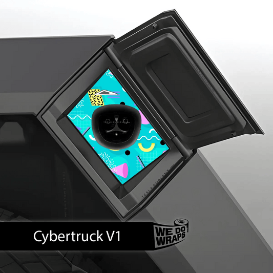 Retro Rewind Tesla Charge Port Wrap | Cybertruck - Tesla Emblems