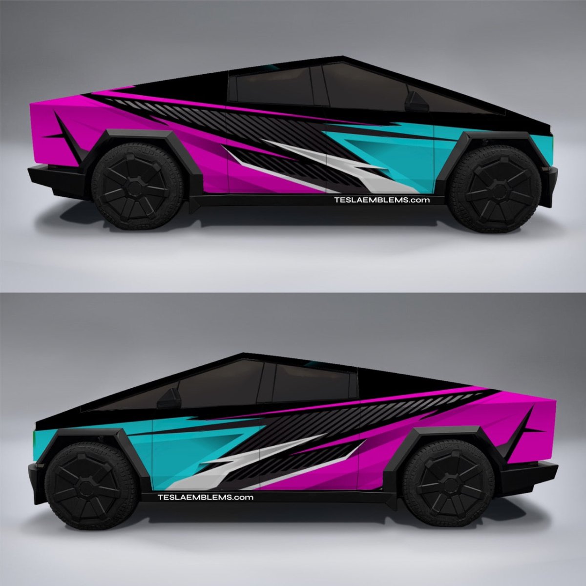 RetroTruck - Tesla Cybertruck DIY Precut Kit - Tesla Emblems