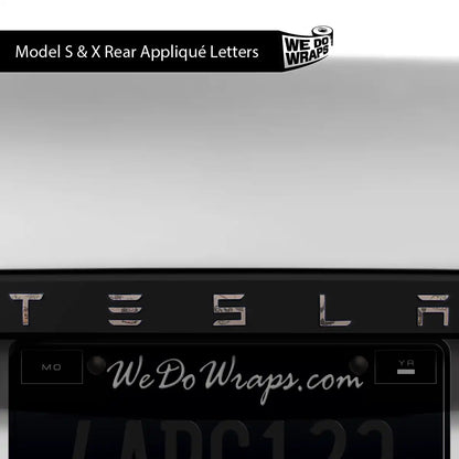 Rustic Witchcraft Tesla Emblem Decals (Front + Back) | Model X
