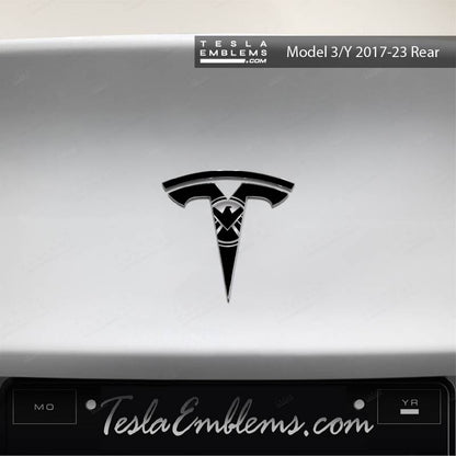 S.H.I.E.L.D. Tesla Emblem Decals (Front + Back) - Tesla Emblems