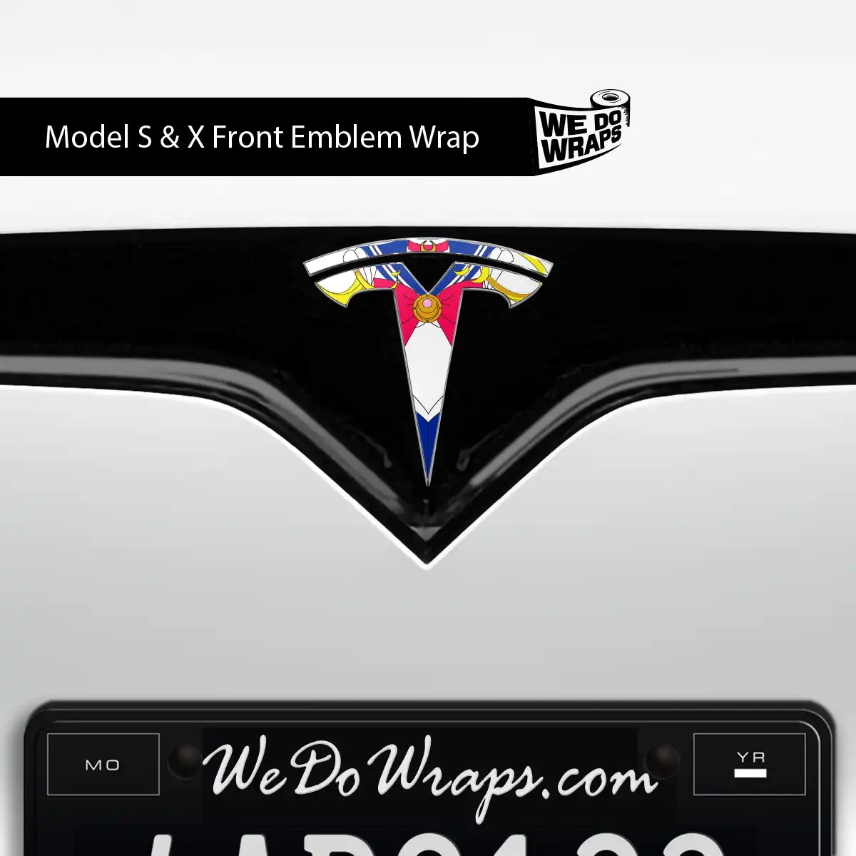 Magical Girl Tesla Emblem Decals (Front + Back) | Model S - Tesla Emblems