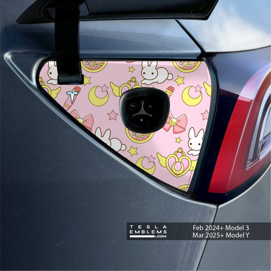 Sailor Moon Tesla Charge Port Wrap | Model Y - Tesla Emblems