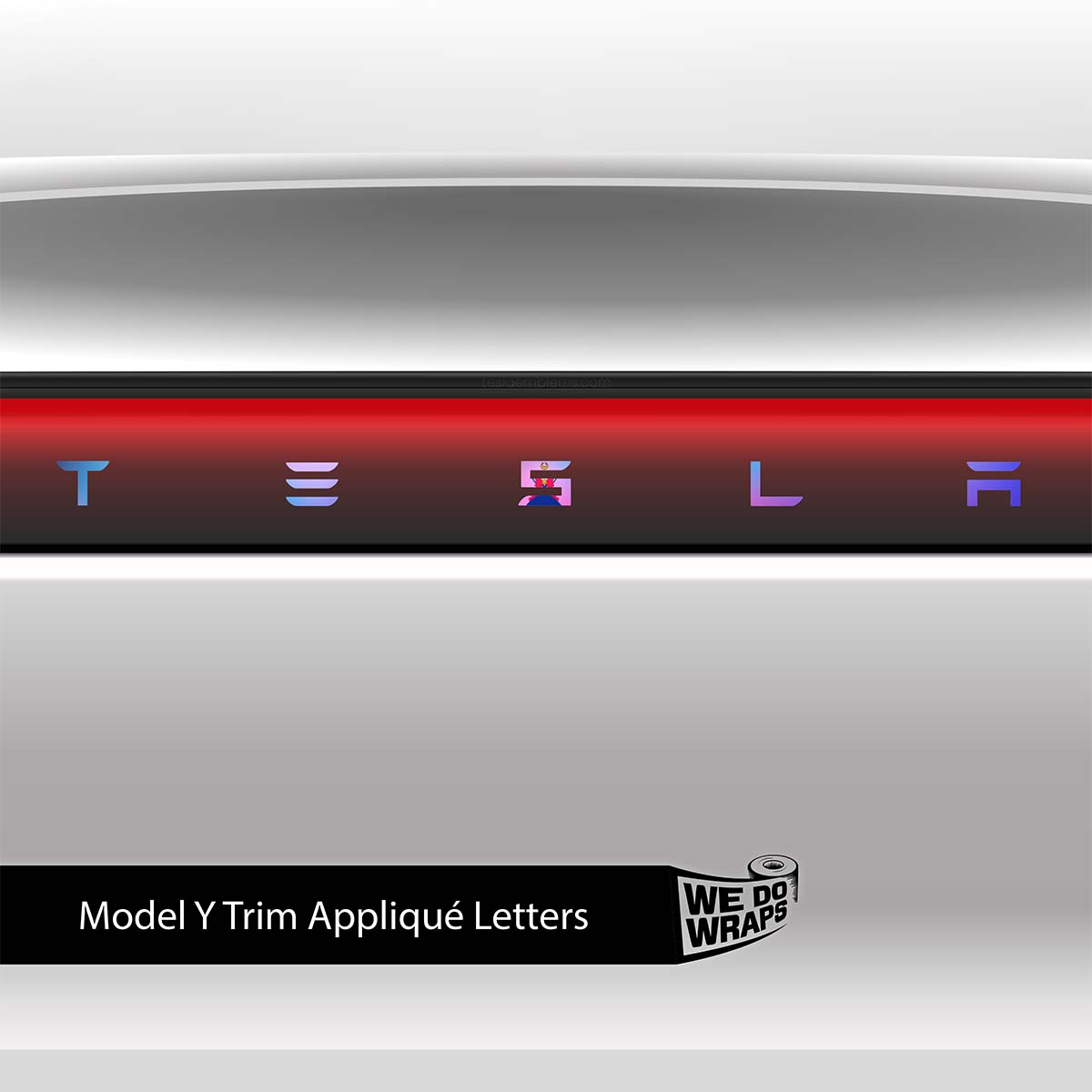 Magical Girl Tesla Emblem Decals (Front + Back) | Model Y - Tesla Emblems