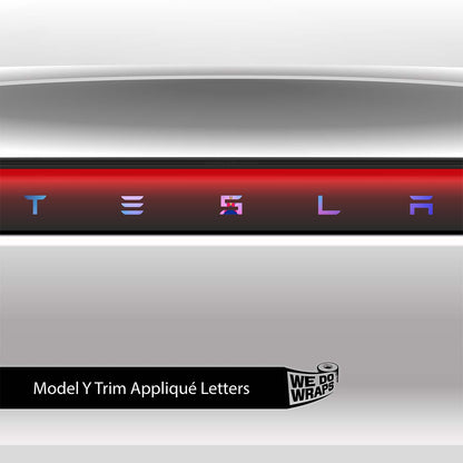 Magical Girl Tesla Emblem Decals (Front + Back) | Model Y - Tesla Emblems