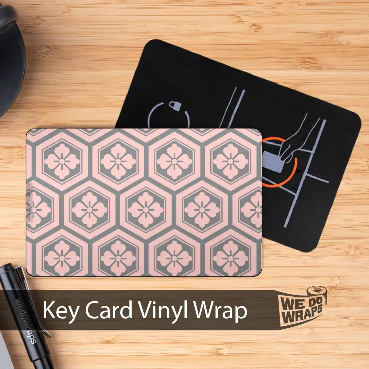 Sakura Hex | NFC Key Card Wrap - Tesla Emblems