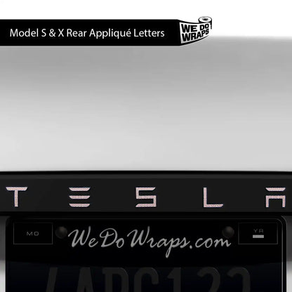 Sakura Hex Tesla Emblem Decals (Front + Back) | Model X - Tesla Emblems