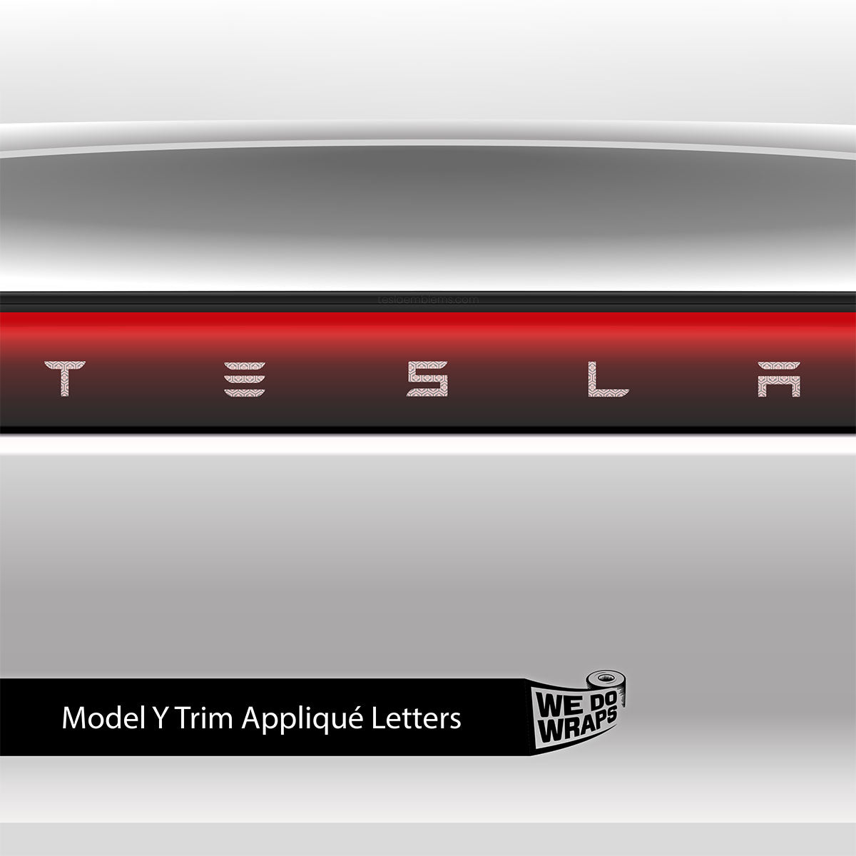 Sakura Hex Tesla Emblem Decals (Front + Back) | Model Y - Tesla Emblems