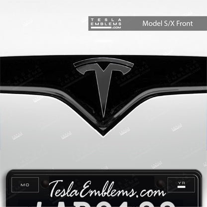 3M Satin Black Tesla Emblem Decals (Front + Back)