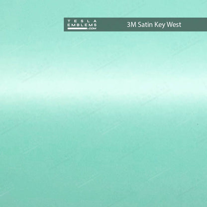 3M Satin Key West Tesla Charge Port Wrap - Tesla Emblems