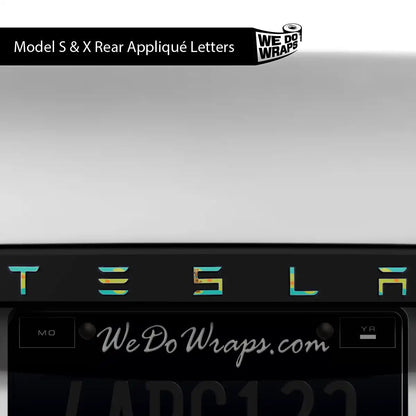 Groovy Scooby Tesla Emblem Decals (Front + Back) | Model X - Tesla Emblems