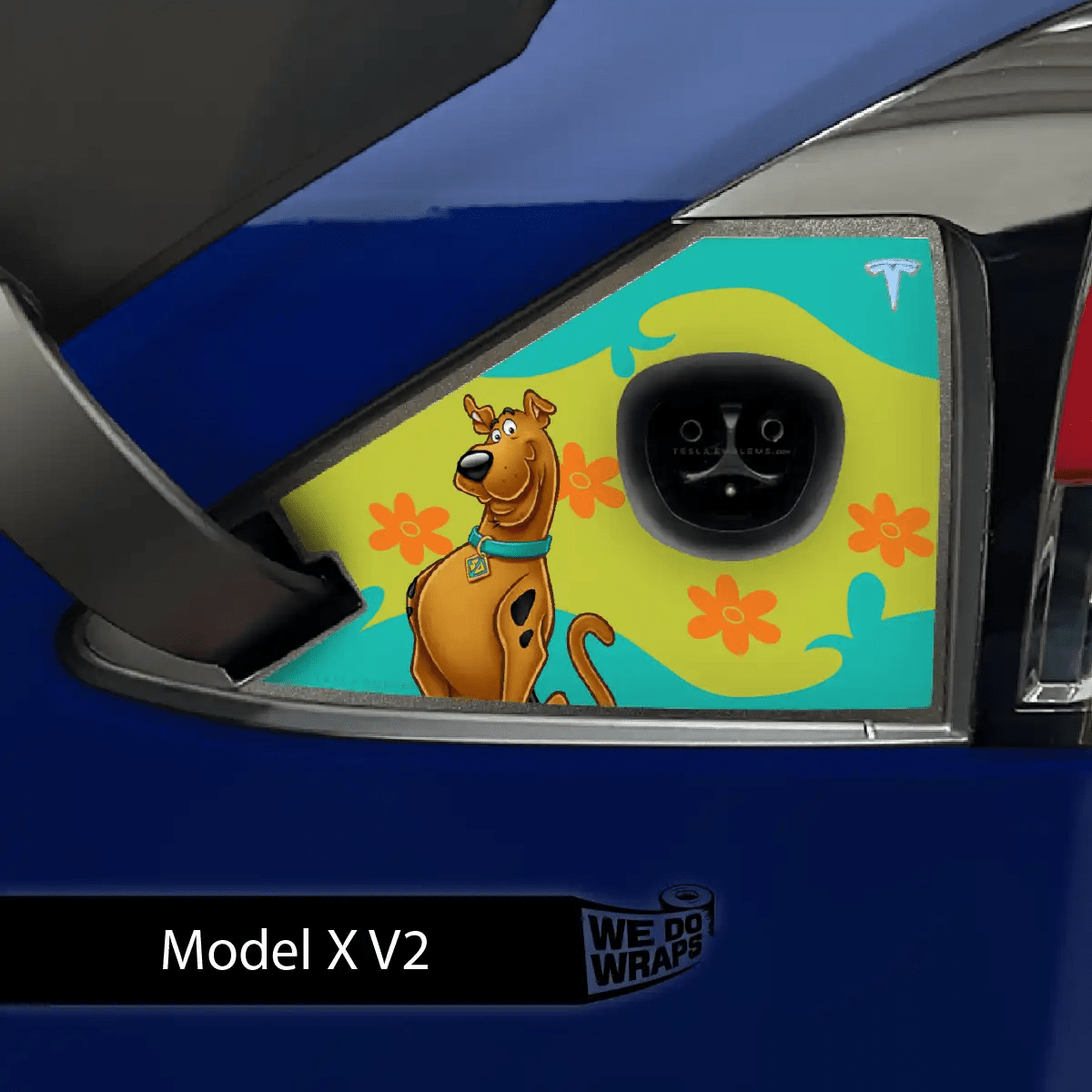 Groovy Scooby Tesla Charge Port Wrap | Model X - Tesla Emblems