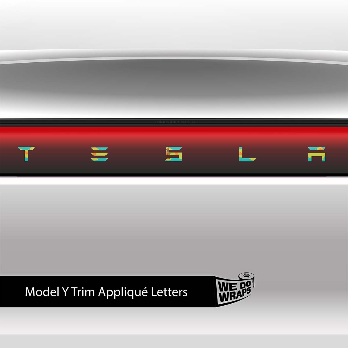 Groovy Scooby Tesla Emblem Decals (Front + Back) | Model Y - Tesla Emblems