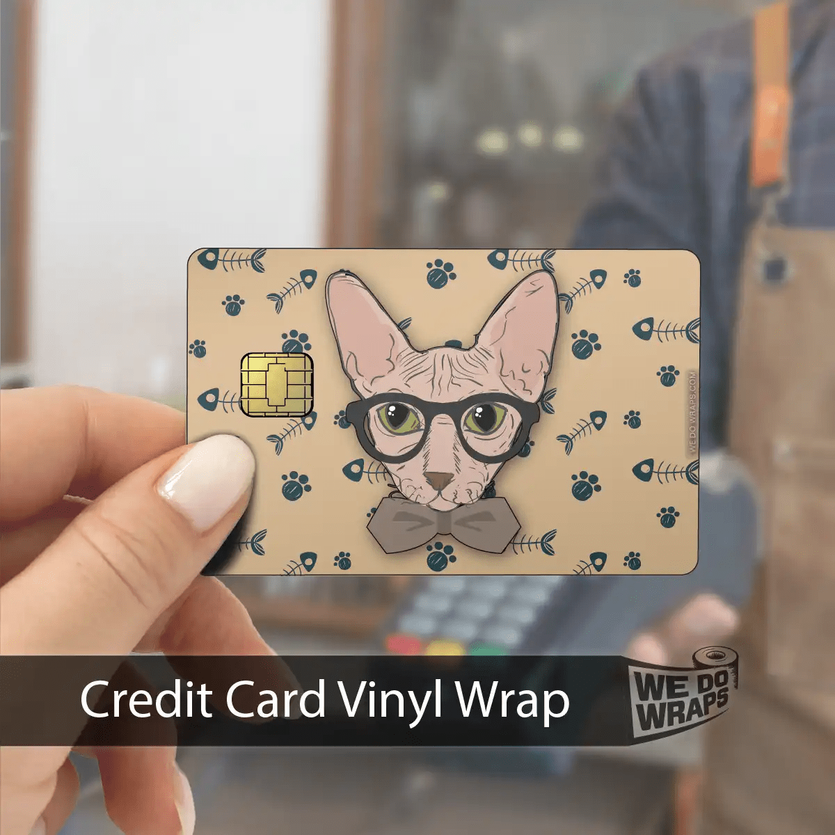 Smart Shpynx Cat | NFC Key Card Wrap - Tesla Emblems