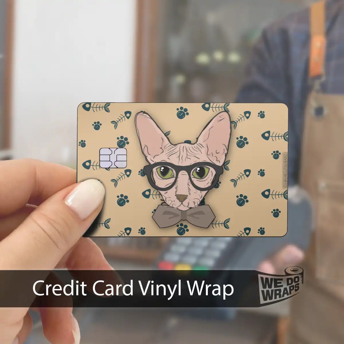 Smart Shpynx Cat | NFC Key Card Wrap - Tesla Emblems