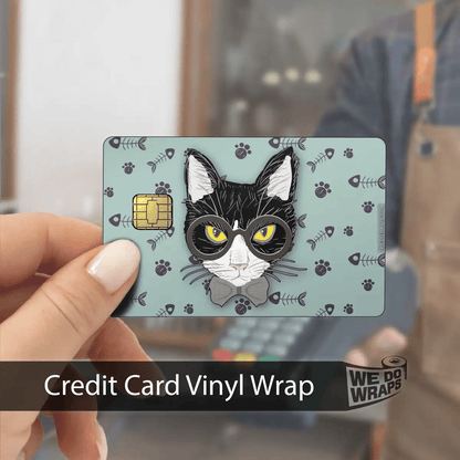 Smart Tuxedo Cat | NFC Key Card Wrap - Tesla Emblems