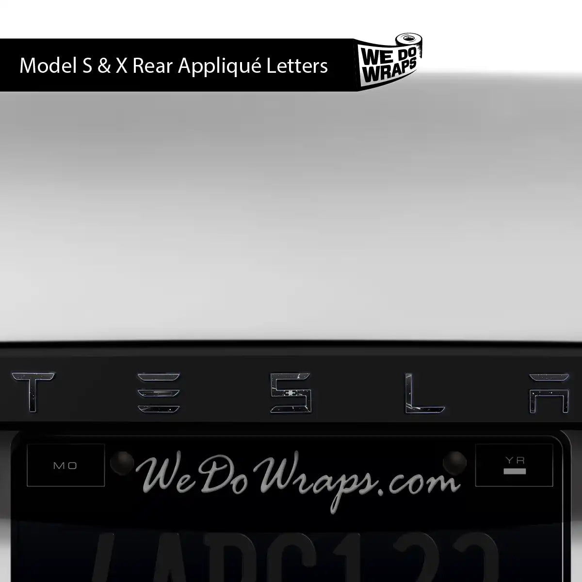 Space Gear Tesla Emblem Decals (Front + Back) | Model S - Tesla Emblems