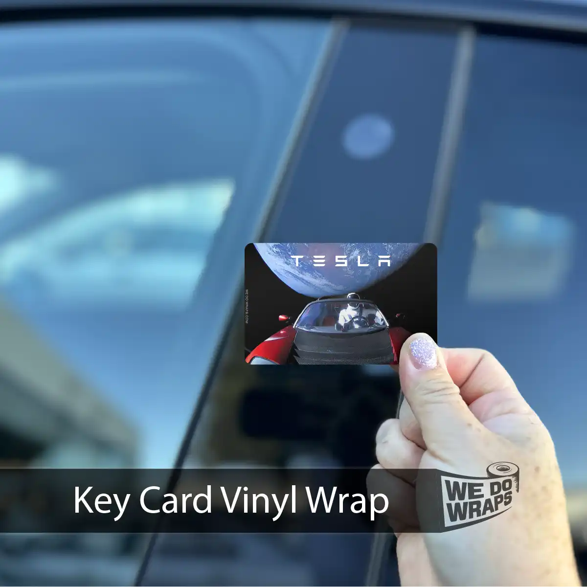 Tesla Key Card Sticker Space Roadster | NFC Key Card Wrap – Tesla Emblems