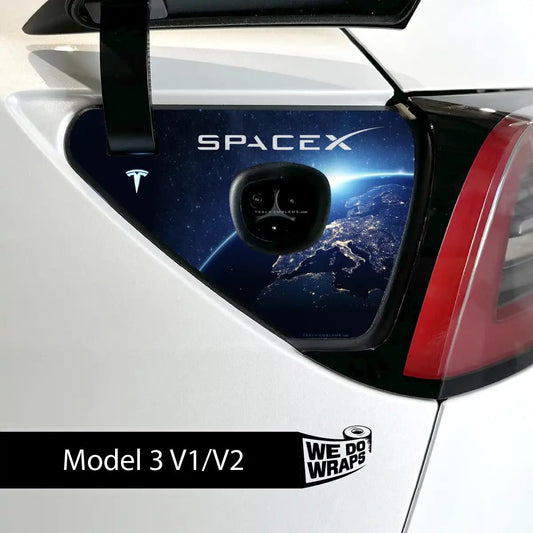 SpaceX Tesla Charge Port Wrap | Model 3 - Tesla Emblems