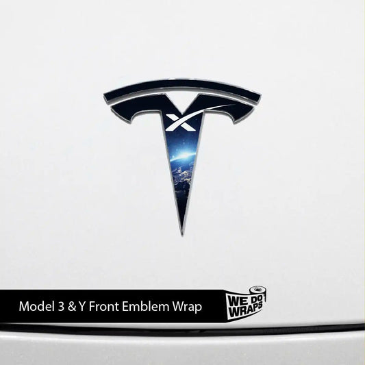SpaceX Tesla Emblem Decals (Front + Back) | Model Y