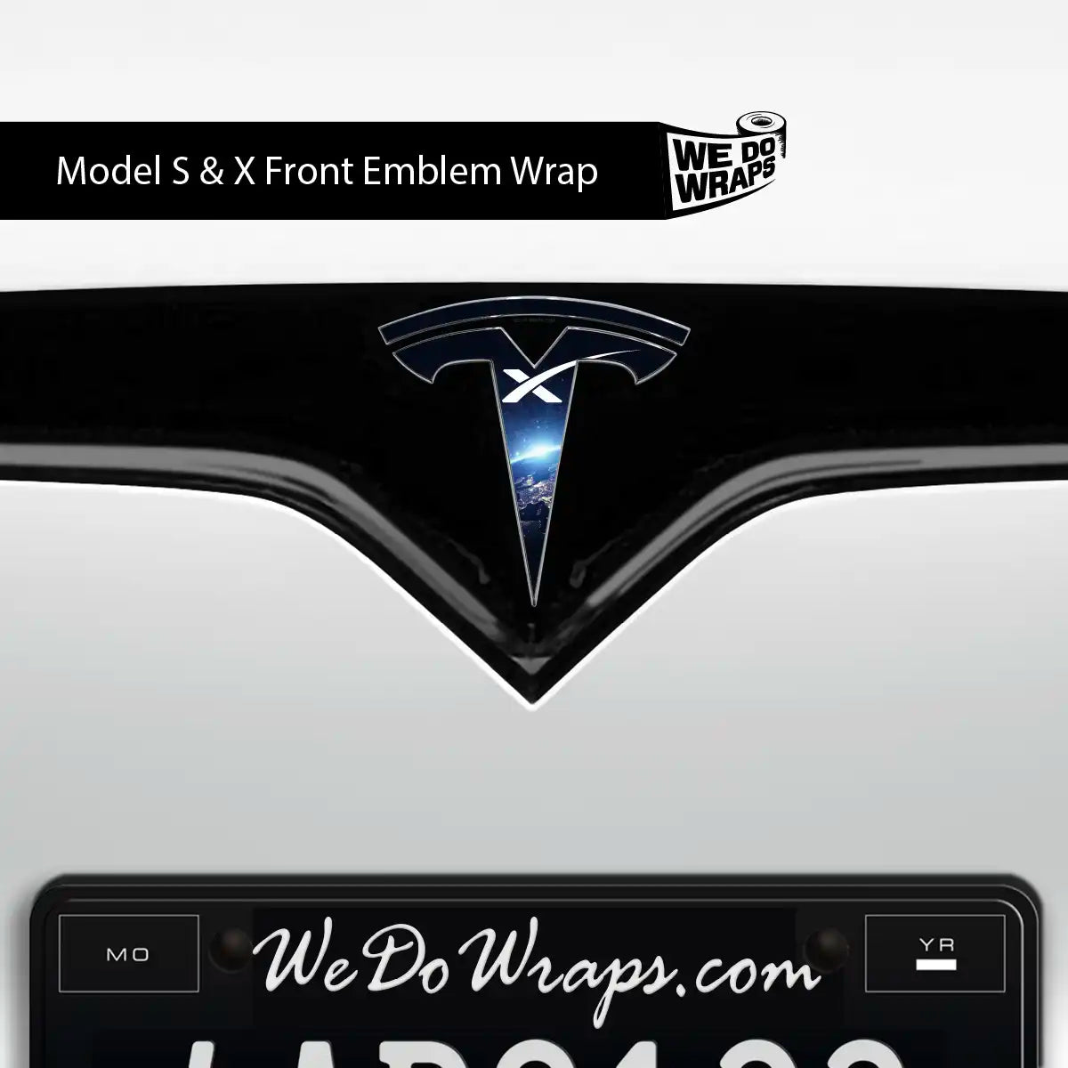 SpaceX Tesla Emblem Decals (Front + Back) | Model X - Tesla Emblems