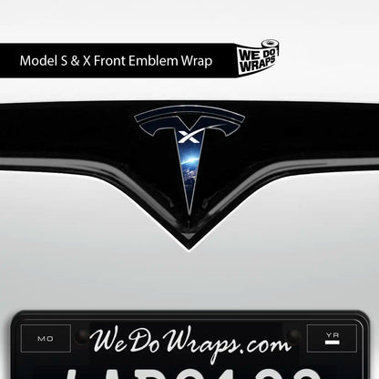 SpaceX Tesla Emblem Decals (Front + Back) | Model X - Tesla Emblems