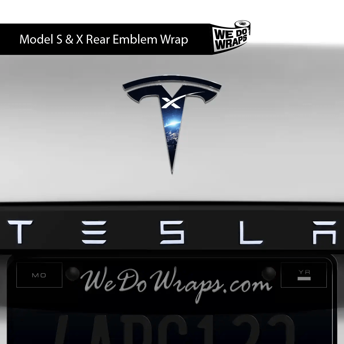 SpaceX Tesla Emblem Decals (Front + Back) | Model X - Tesla Emblems