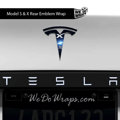 SpaceX Tesla Emblem Decals (Front + Back) | Model X - Tesla Emblems