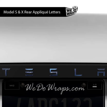 SpaceX Tesla Emblem Decals (Front + Back) | Model X - Tesla Emblems