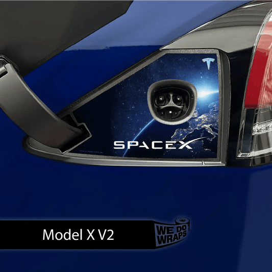 SpaceX Tesla Charge Port Wrap | Model X - Tesla Emblems