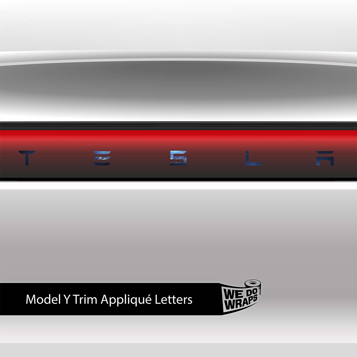 SpaceX Tesla Emblem Decals (Front + Back) | Model Y - Tesla Emblems