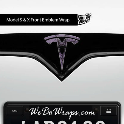 Cobweb Spider Tesla Emblem Decals (Front + Back) | Model X - Tesla Emblems