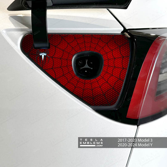 Spider - Man Tesla Charge Port Wrap - Tesla Emblems