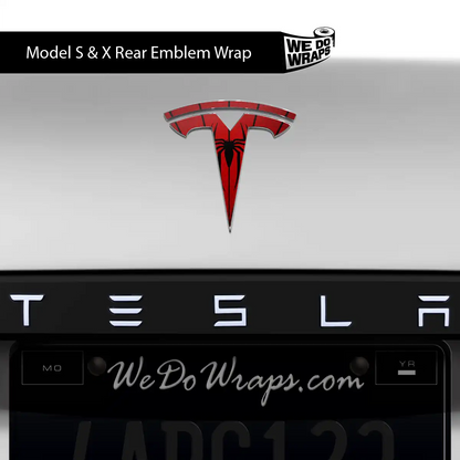 Spidey Senses Tesla Emblem Decals (Front + Back) | Model S - Tesla Emblems