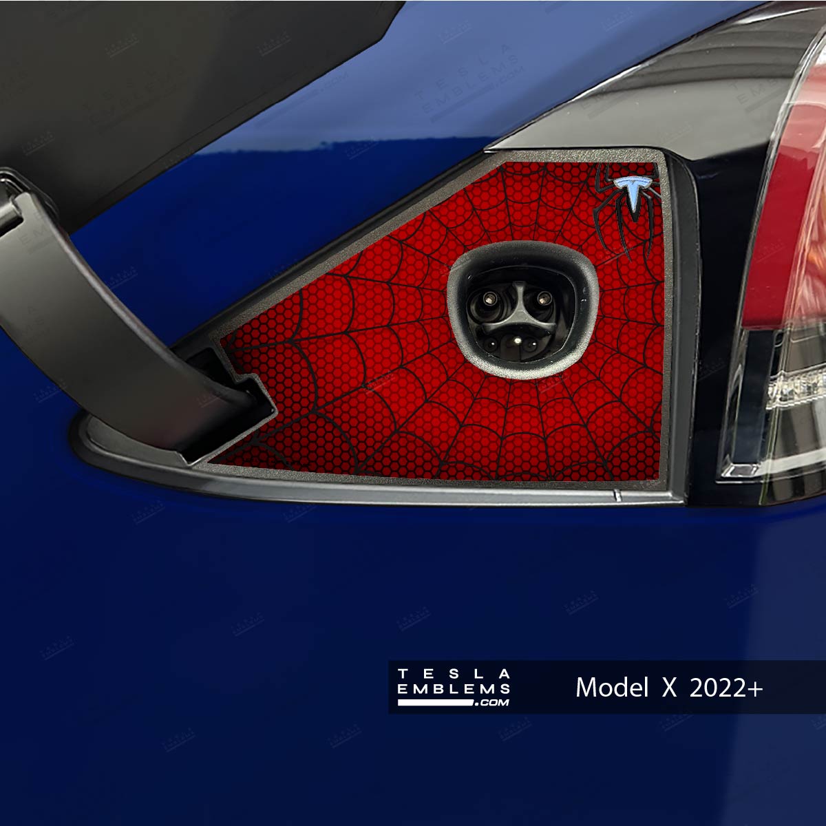 Spider - Man Tesla Charge Port Wrap - Tesla Emblems