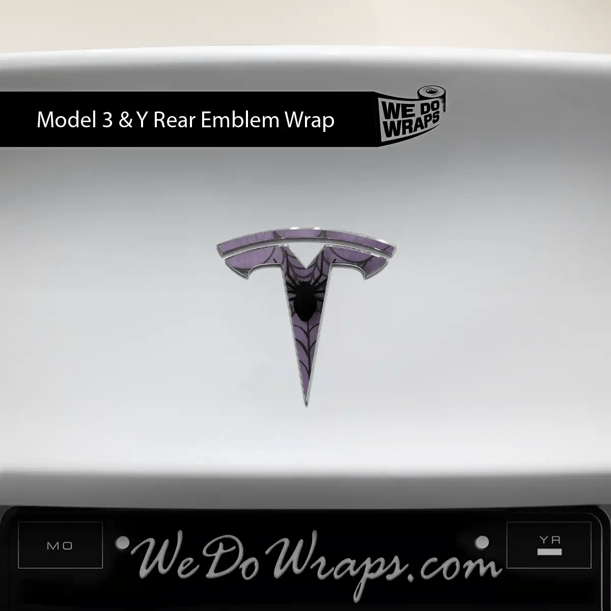 Cobweb Spider Tesla Emblem Decals (Front + Back) | Model Y - Tesla Emblems