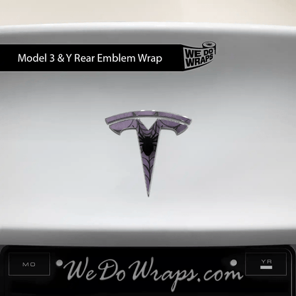 Cobweb Spider Tesla Emblem Decals (Front + Back) | Model Y - Tesla Emblems