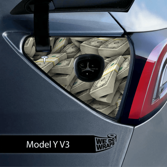 Stacks on Stacks Tesla Charge Port Wrap | Model Y - Tesla Emblems