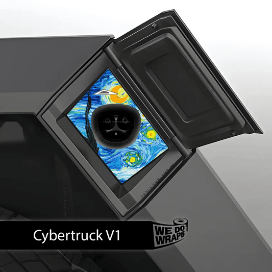 Starry Night Tesla Charge Port Wrap | Cybertruck - Tesla Emblems