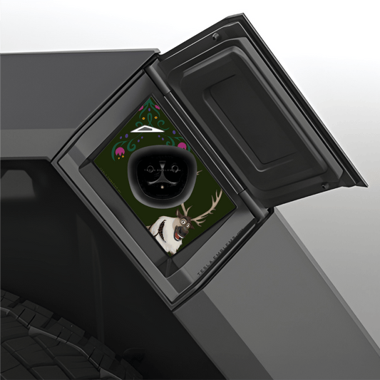 Frozen Sven Tesla Charge Port Wrap - Tesla Emblems