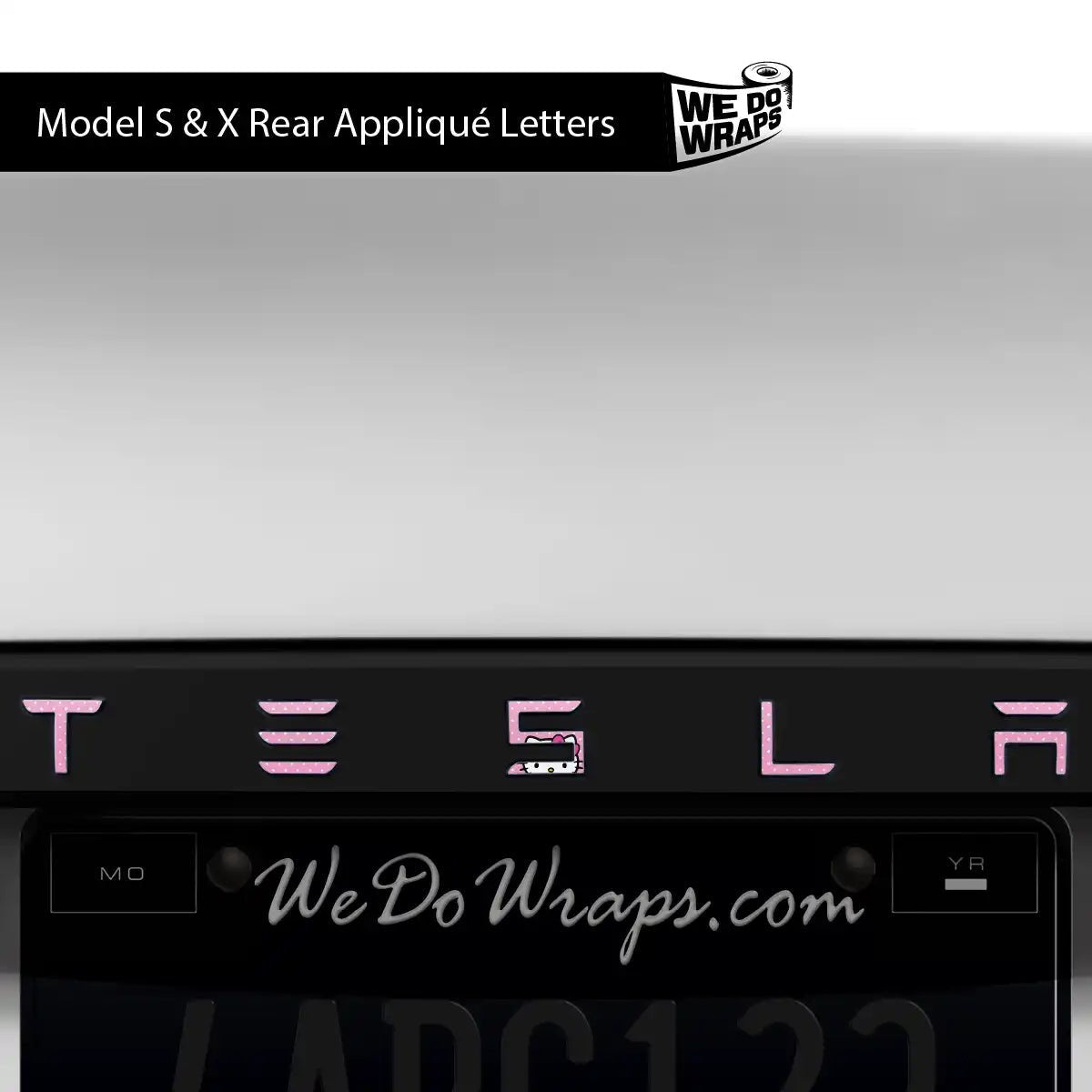 Sweet Kitty Tesla Emblem Decals (Front + Back) | Model X - Tesla Emblems