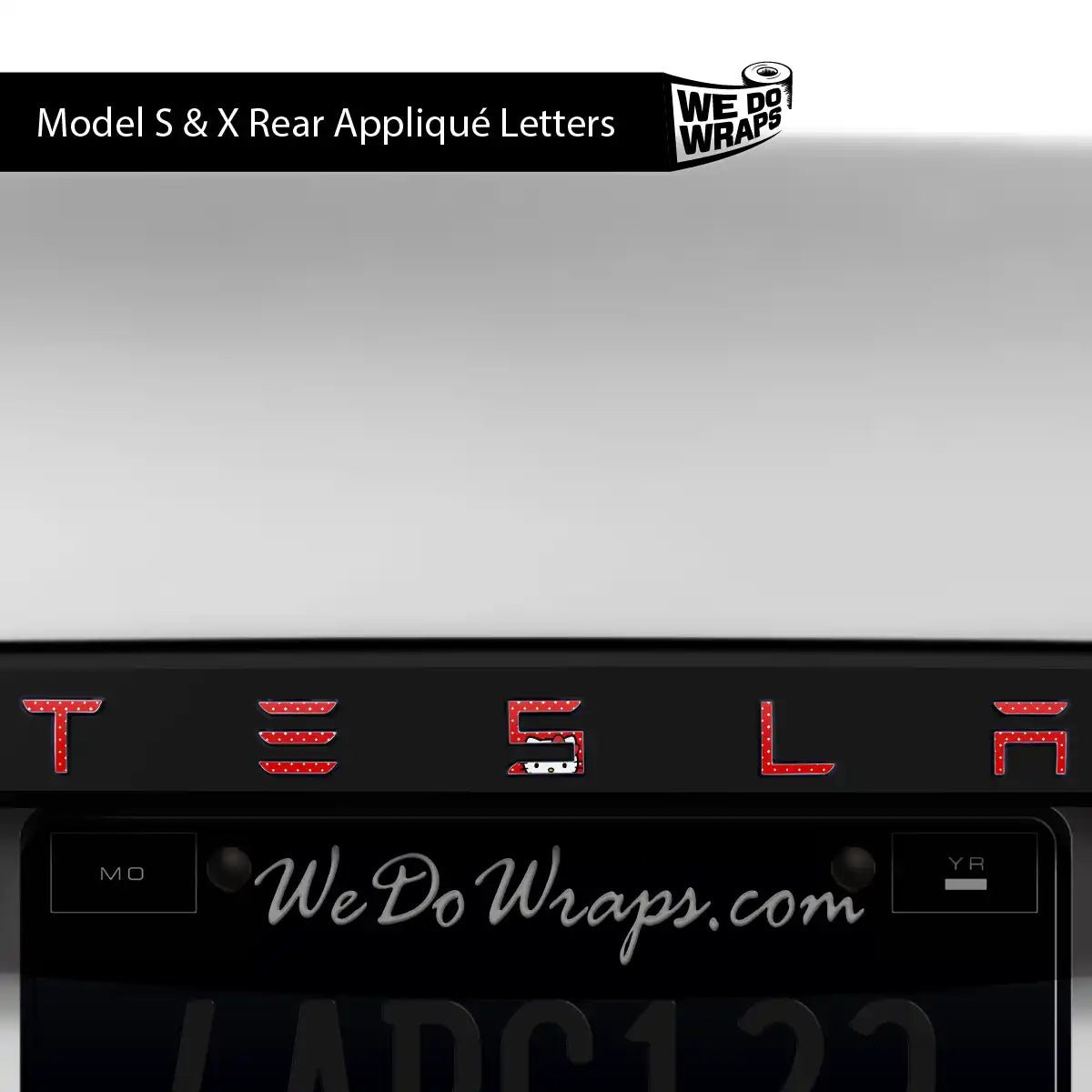 Sweet Kitty Tesla Emblem Decals (Front + Back) | Model X - Tesla Emblems
