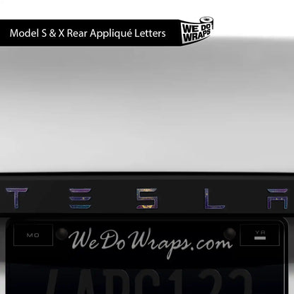 Tarot Sun and Moon Tesla Emblem Decals (Front + Back) | Model X - Tesla Emblems