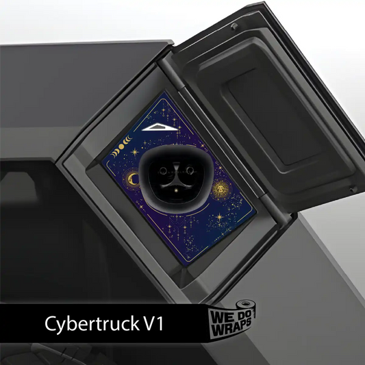 Tarot Sun and Moon Tesla Charge Port Wrap | Cybertruck - Tesla Emblems